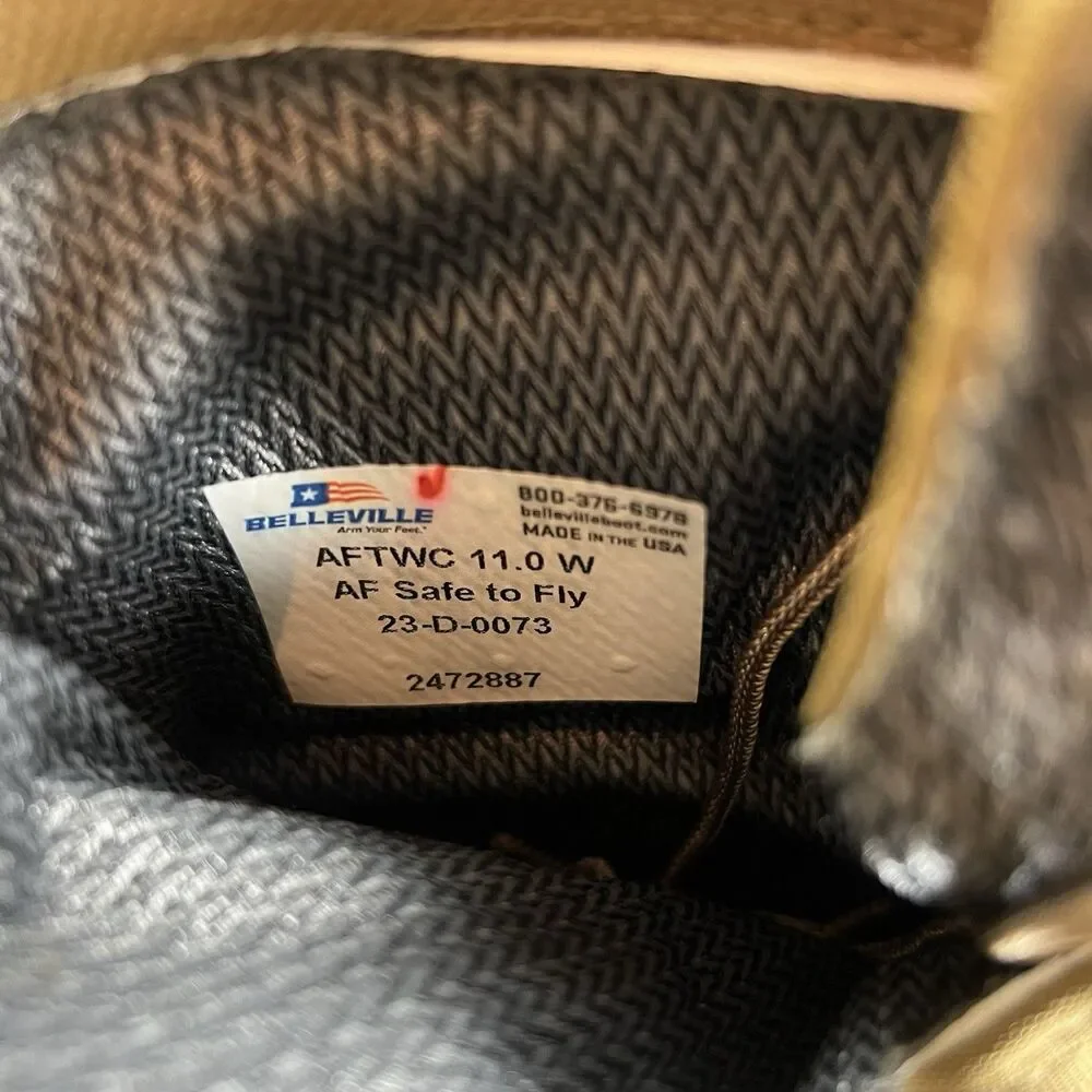 Belleville AFTWC Safe To Fly Composite Toe Military Tactical Boots Men’s 11 W